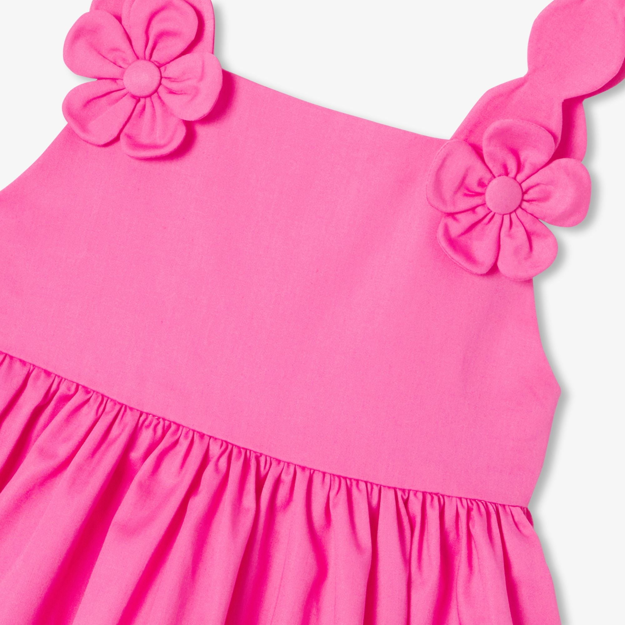 Baby girl cotton satin ceremony dress