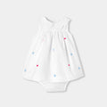 JC-NG130 - Jacadi Newborn girl embroidered poplin dress