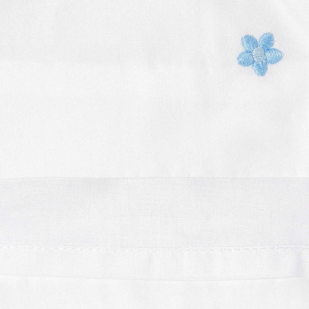 Dress in Popeline embroidered Baby Girl - White/Multicolour