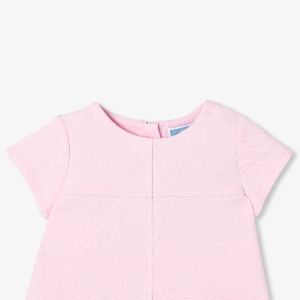 Baby girl cotton pique dress - Jacadi Powder Pink