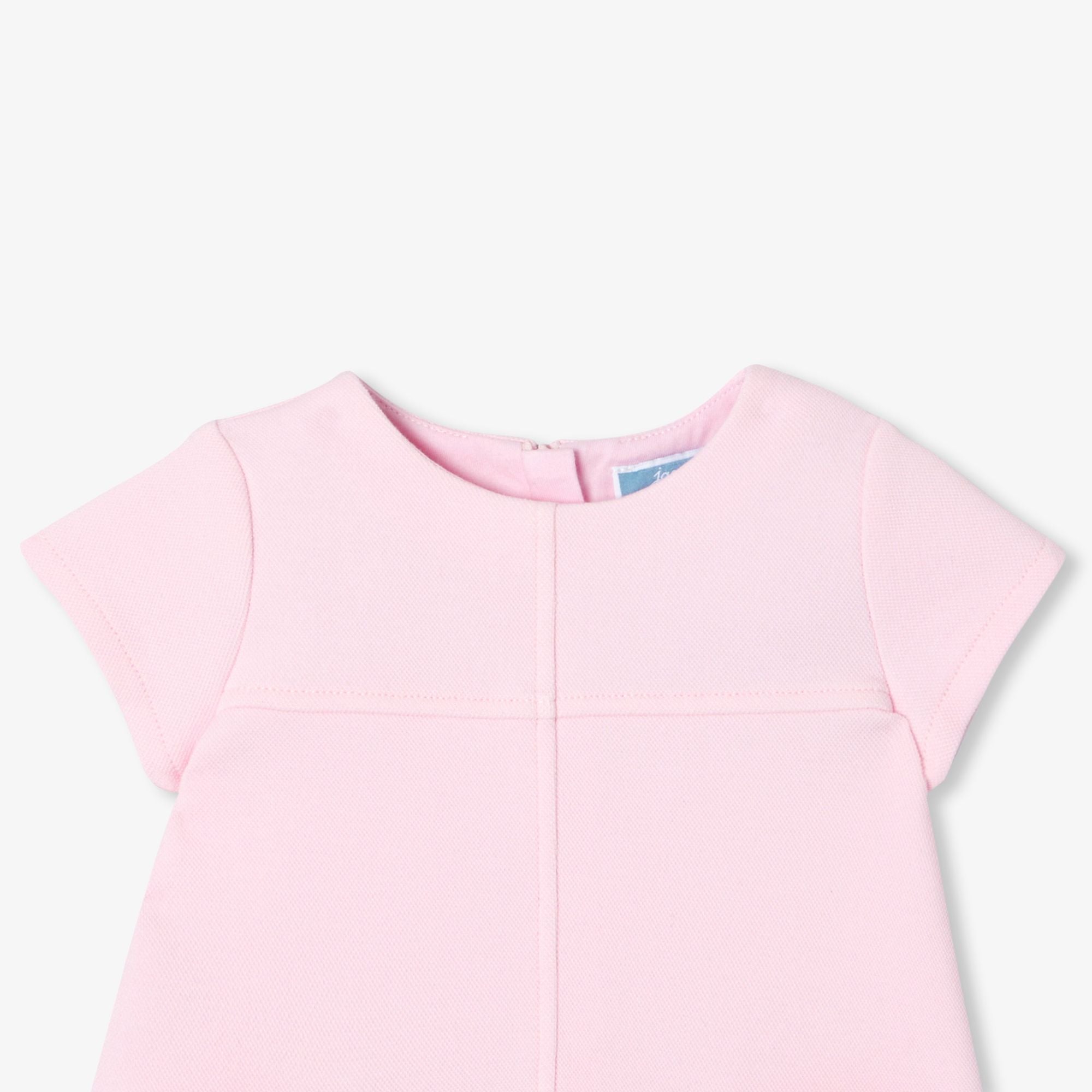 Baby girl cotton pique dress - Jacadi Powder Pink