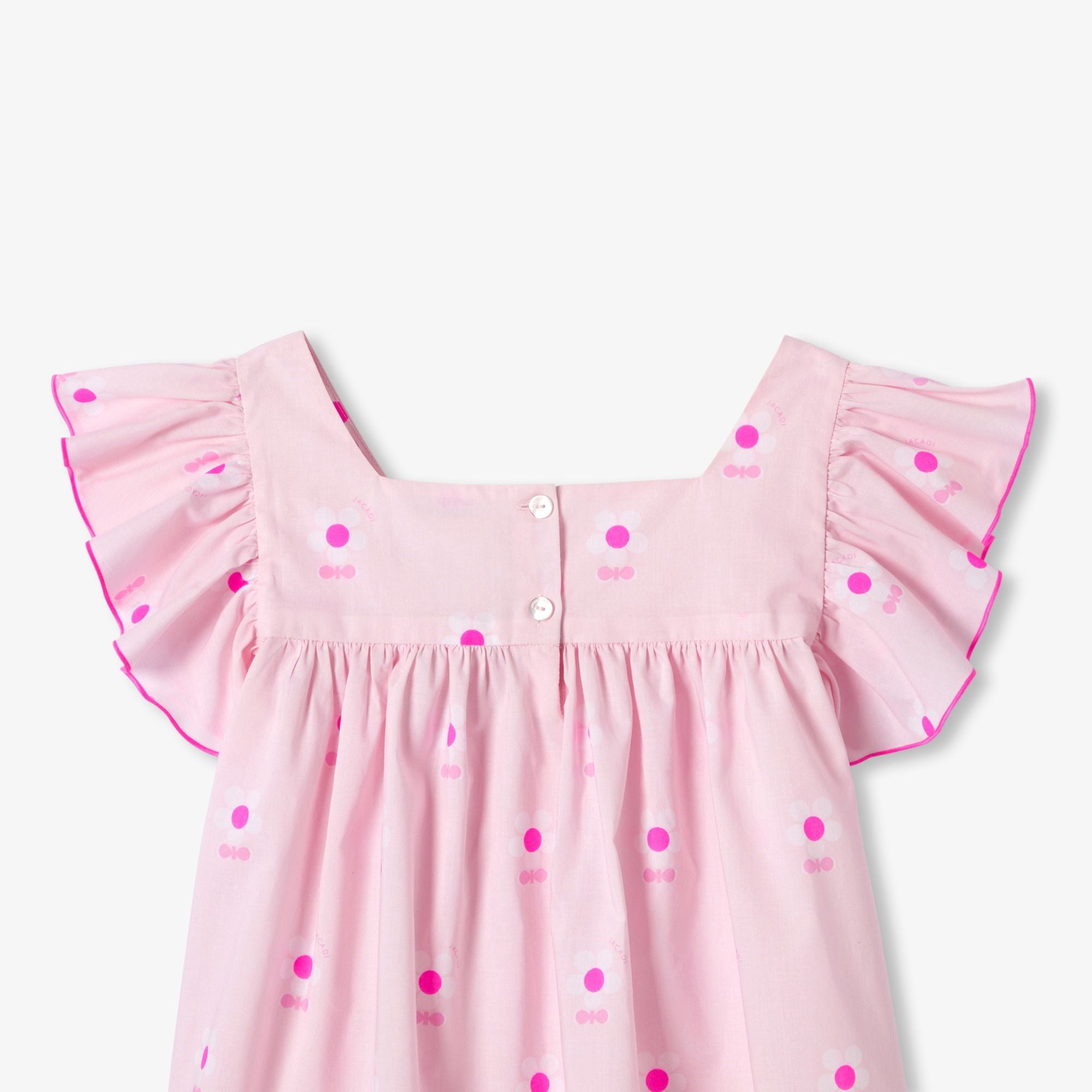 Girl poplin short pyjamas - Pink/White