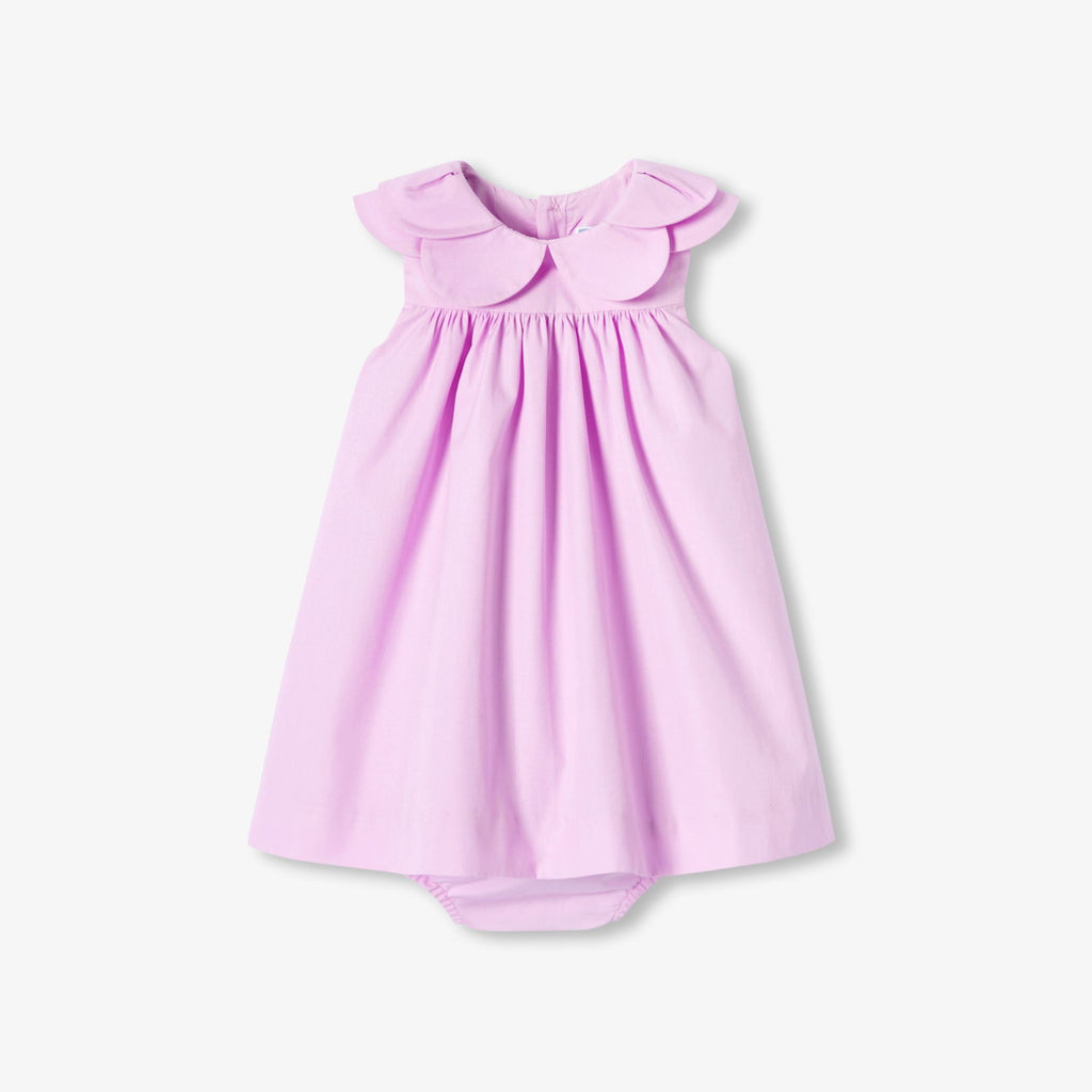 Baby girl poplin dress - Lilac