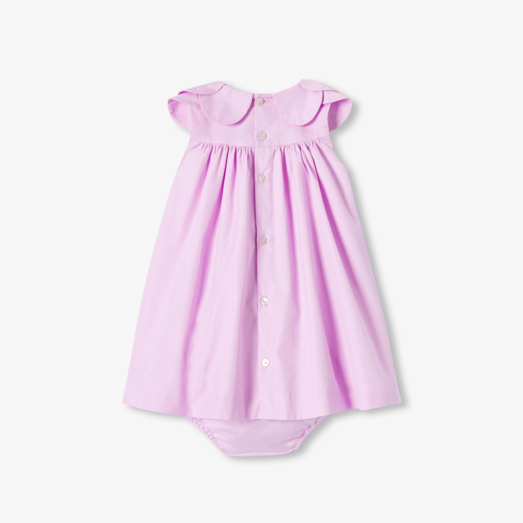 Baby girl poplin dress - Lilac