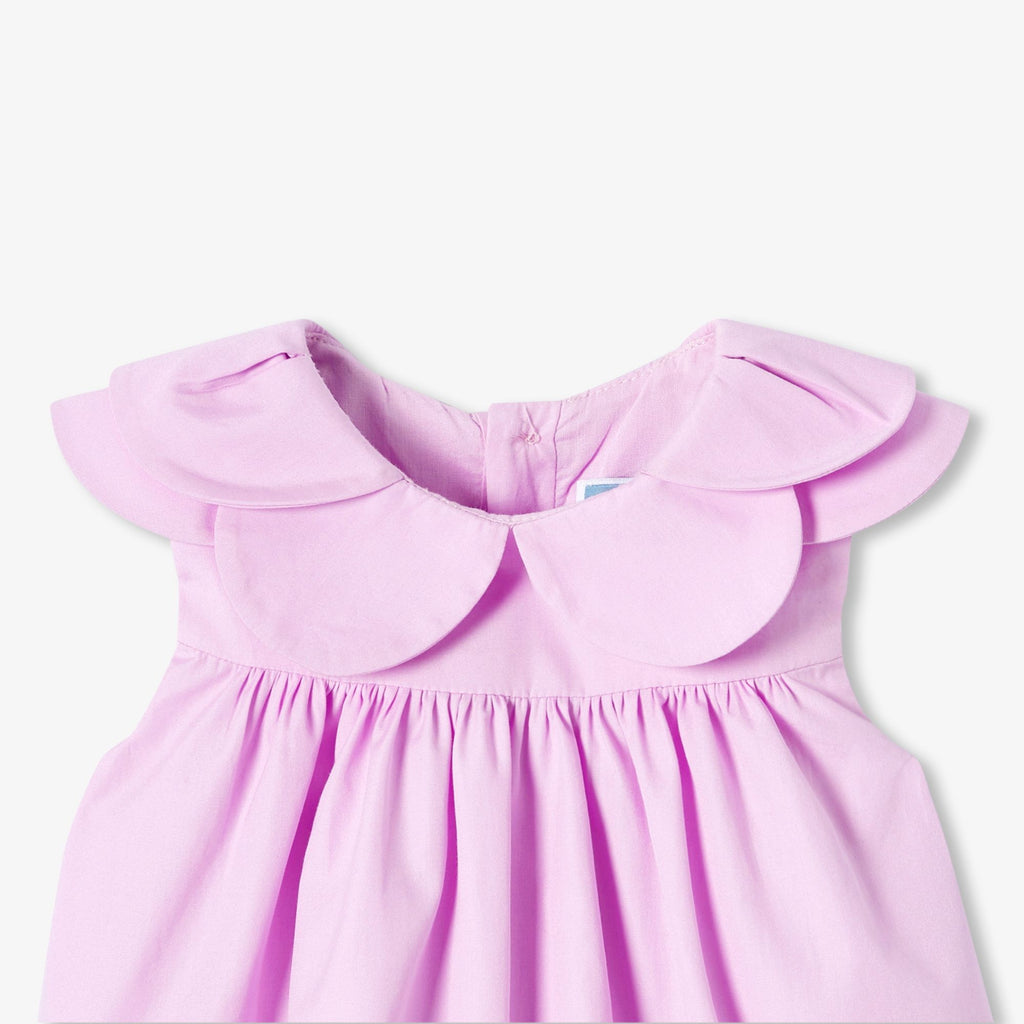 Baby girl poplin dress - Lilac