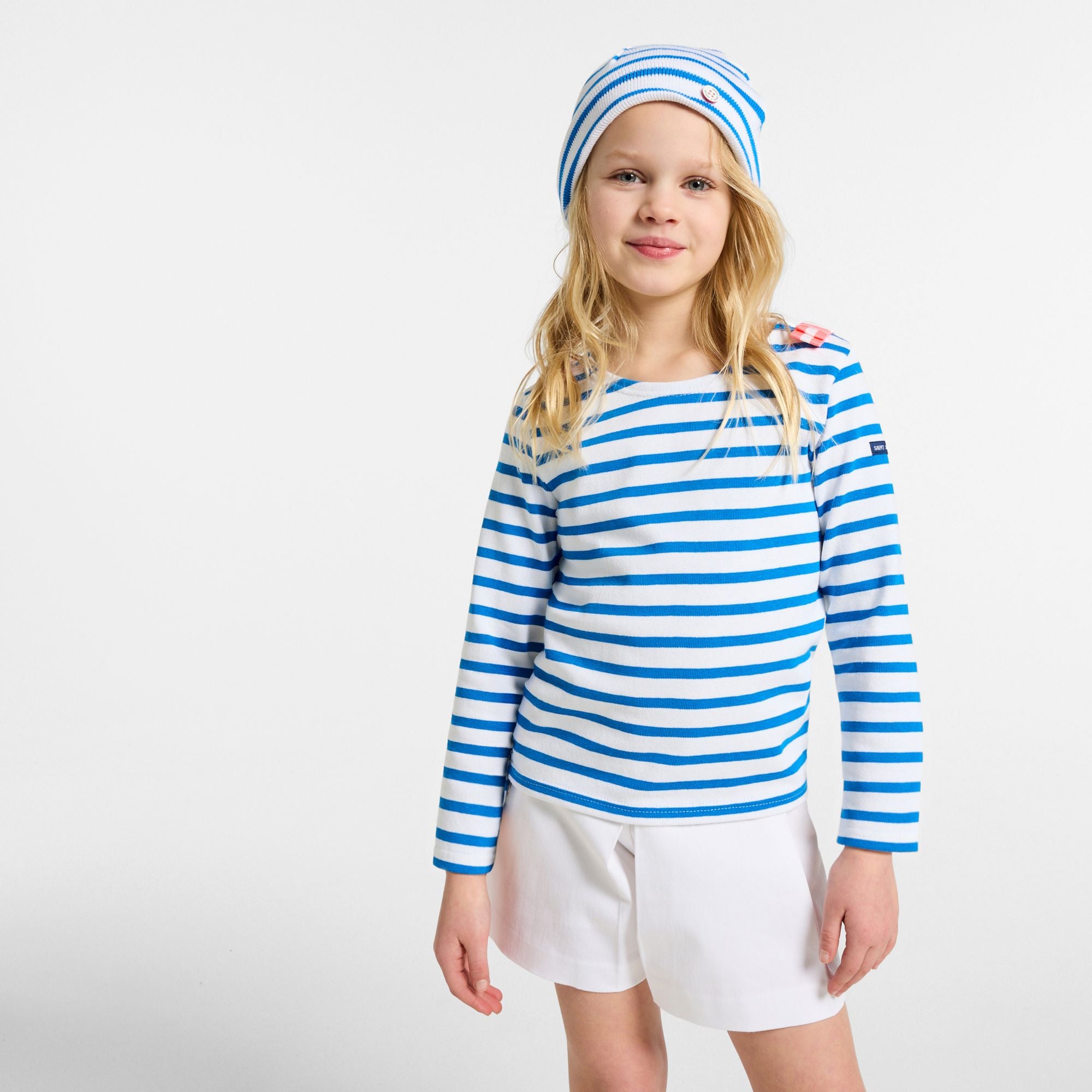 T-shirt Marinara Jacadi x Saint James Girl - White/Light Blue
