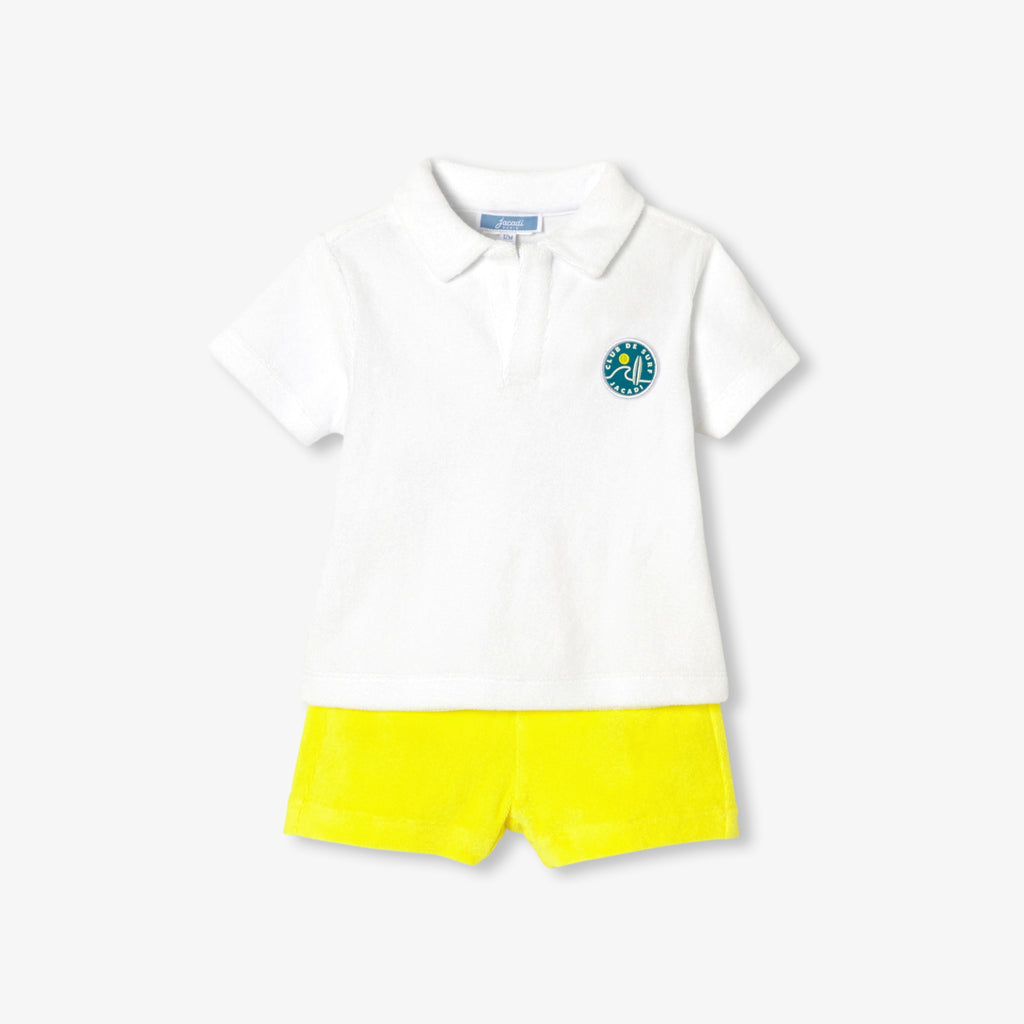 Baby boy terry cotton shorts set