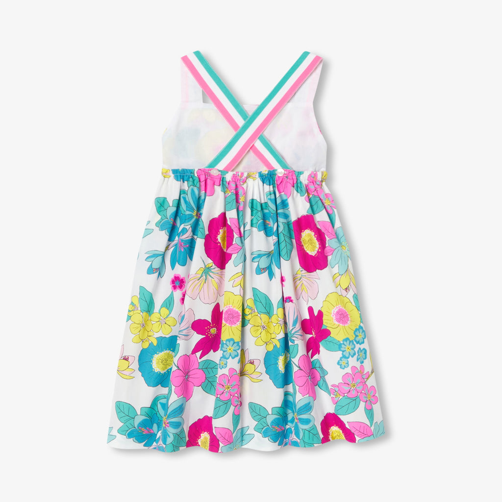 Girl sleeveless poplin dress