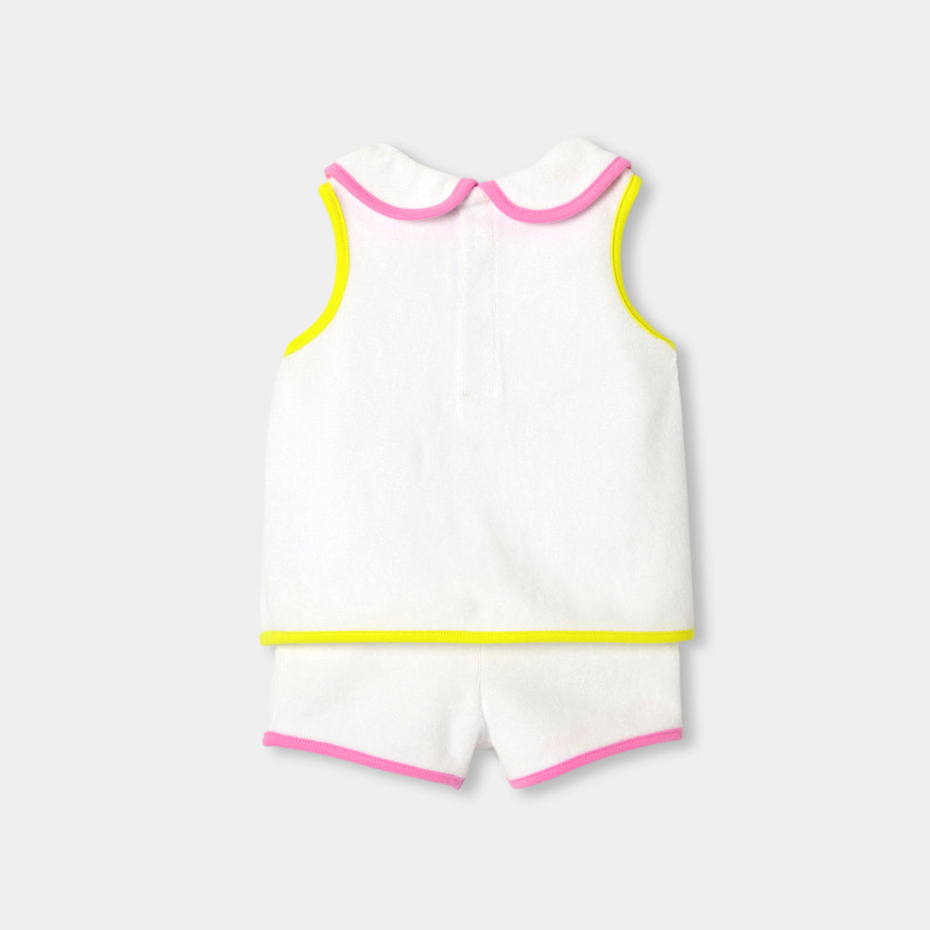 Baby girl terry cloth shorts set