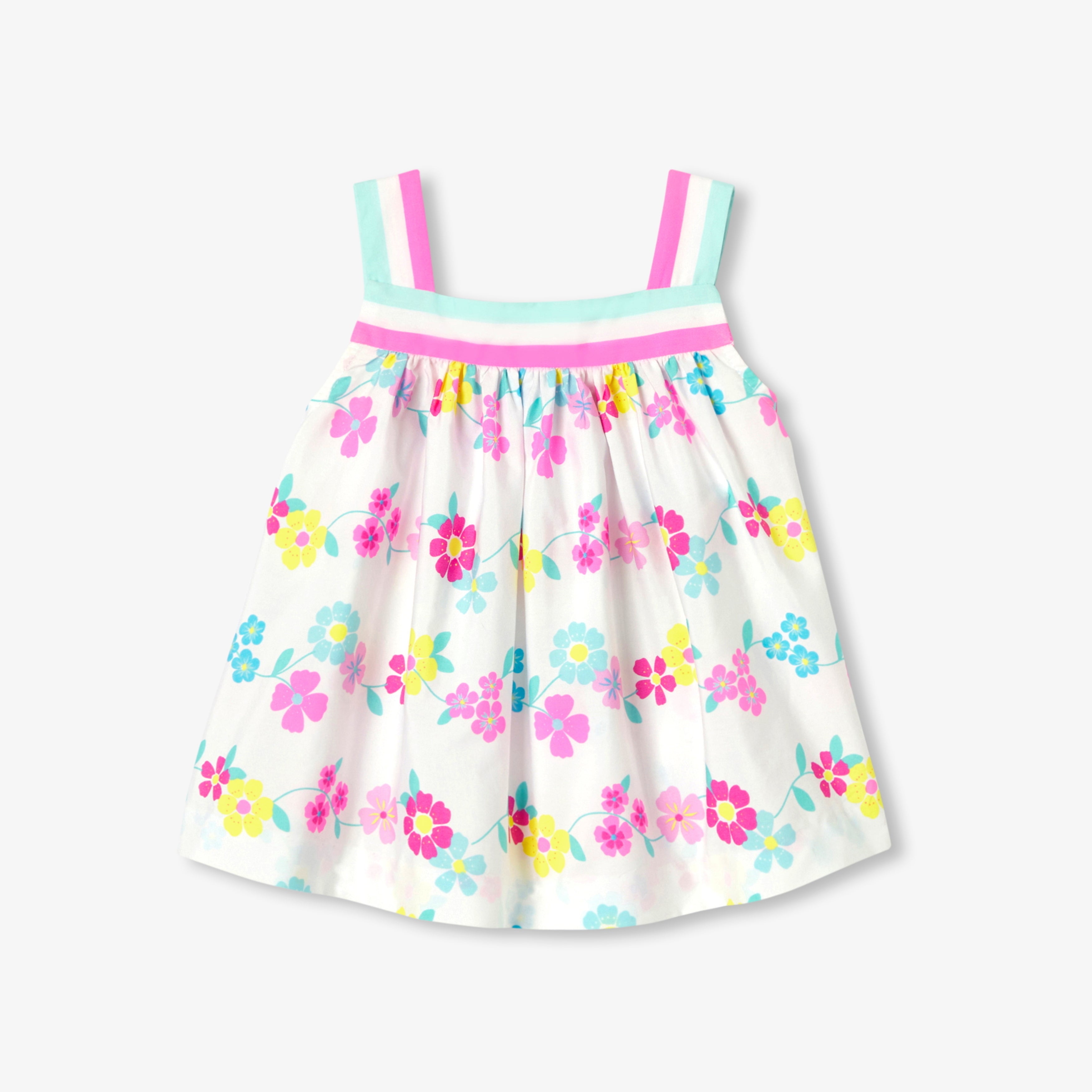 Baby girl poplin blouse with straps