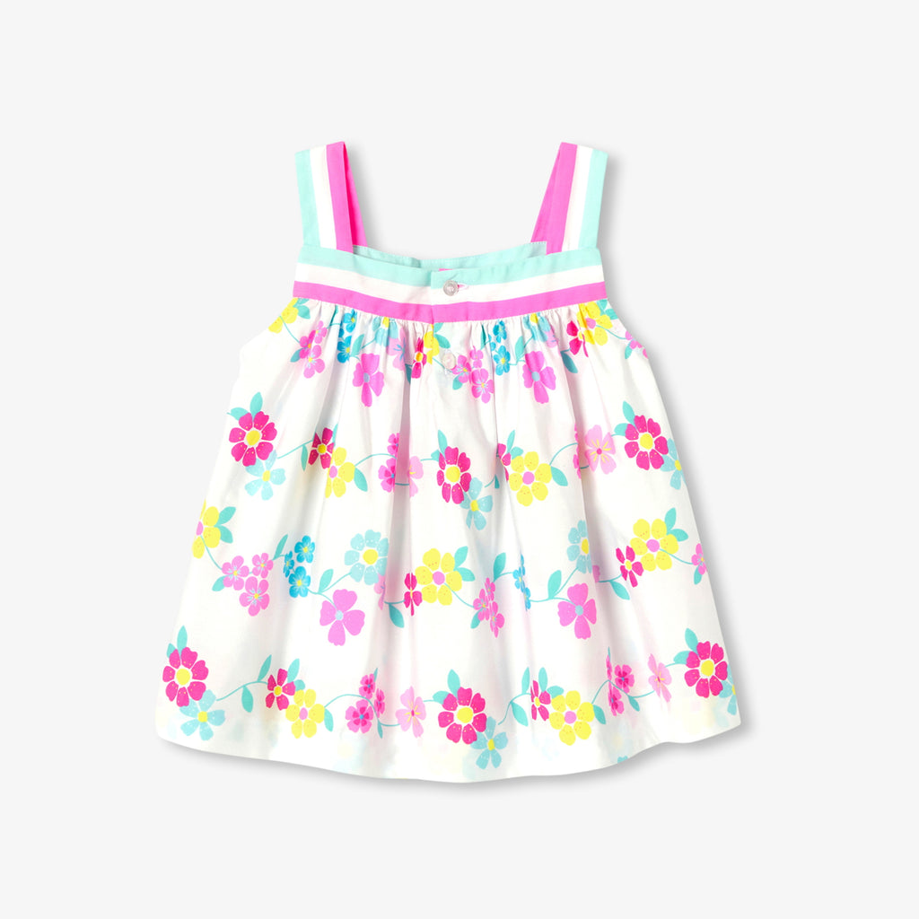 Baby girl poplin blouse with straps