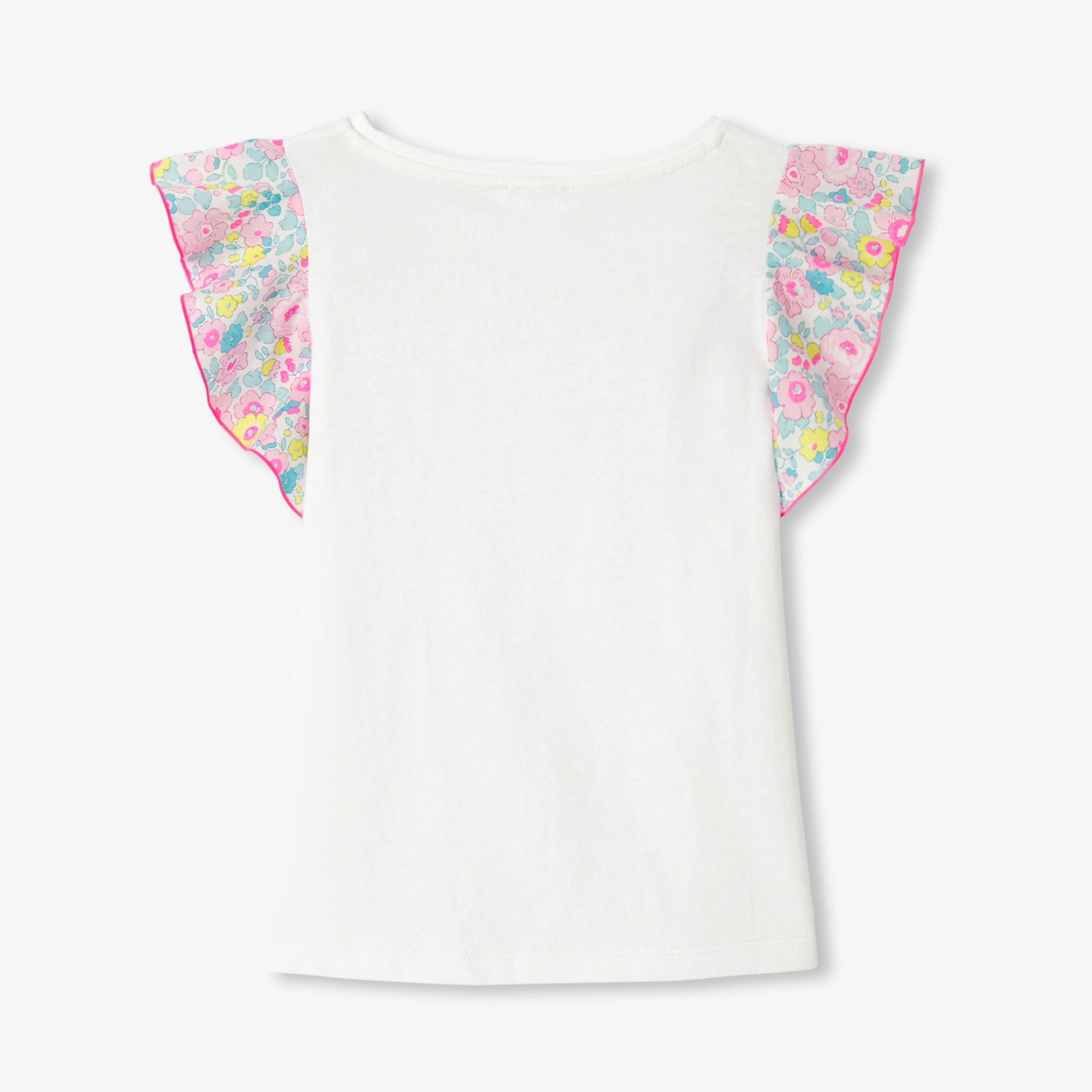 Girl T-shirt with ruffled sleeves