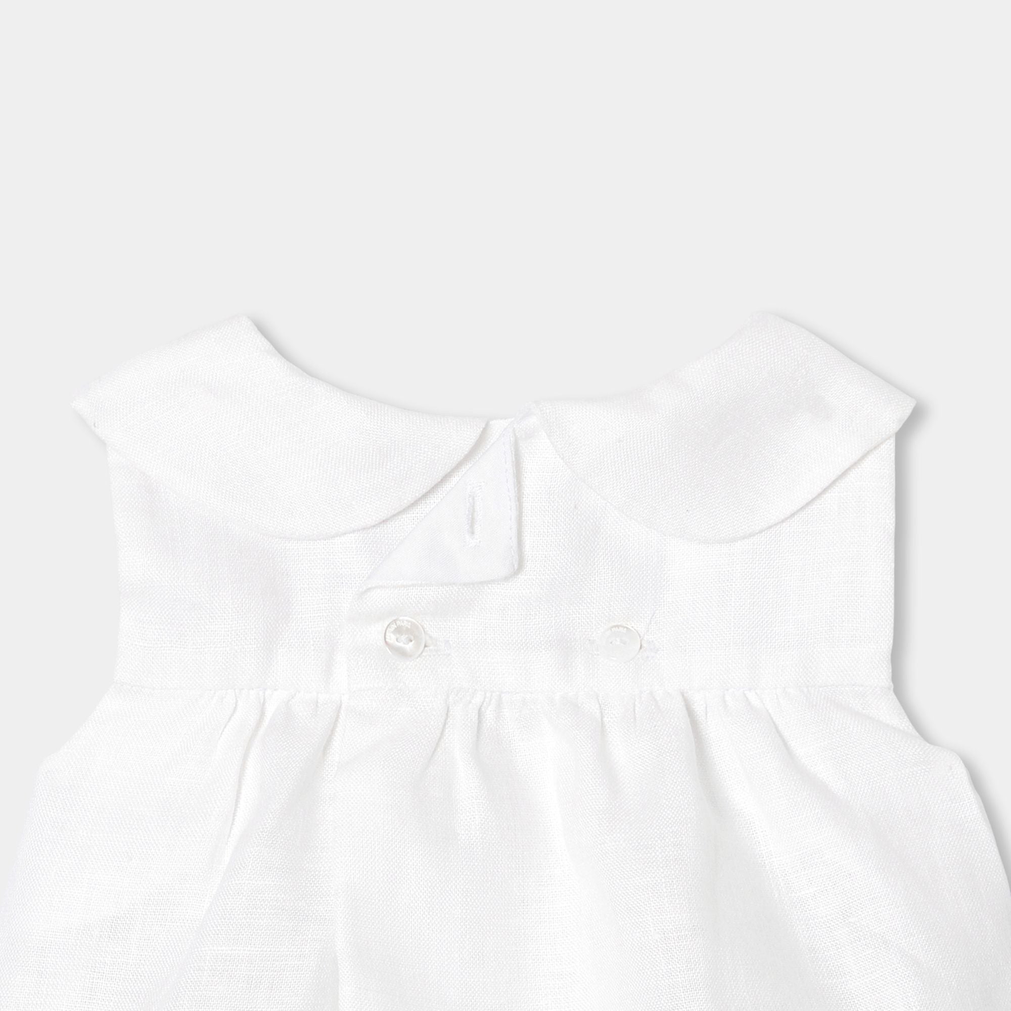 Baby girl linen outfit set - Jacadi White
