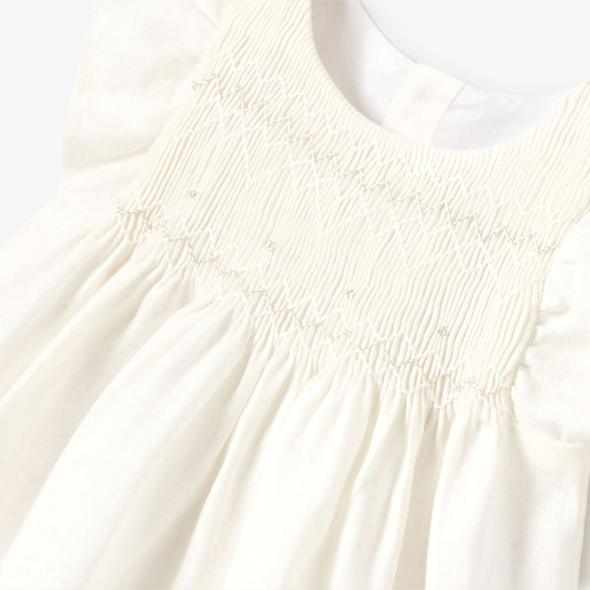 Dress in Linen Baby Girl - Jacadi Sweet White