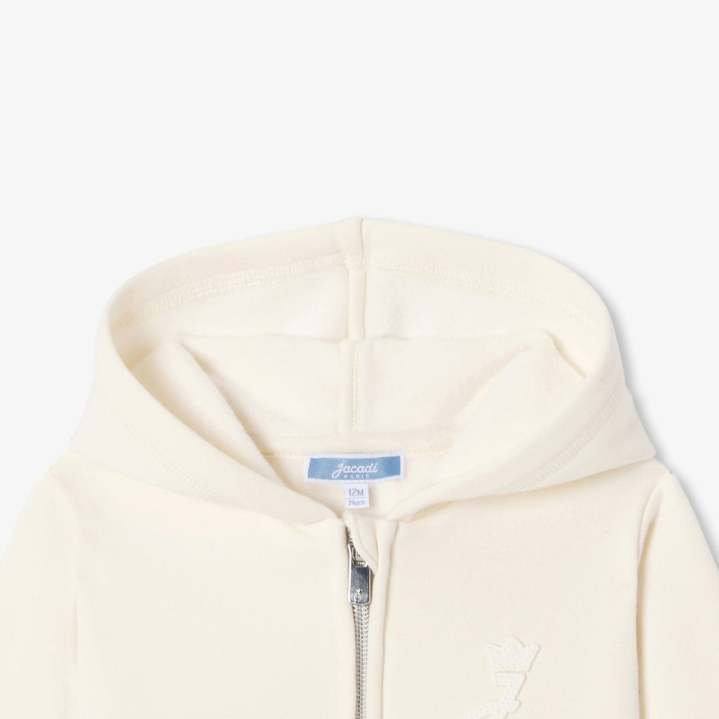 Baby boy zip-up sweatshirt top - Rope Beige