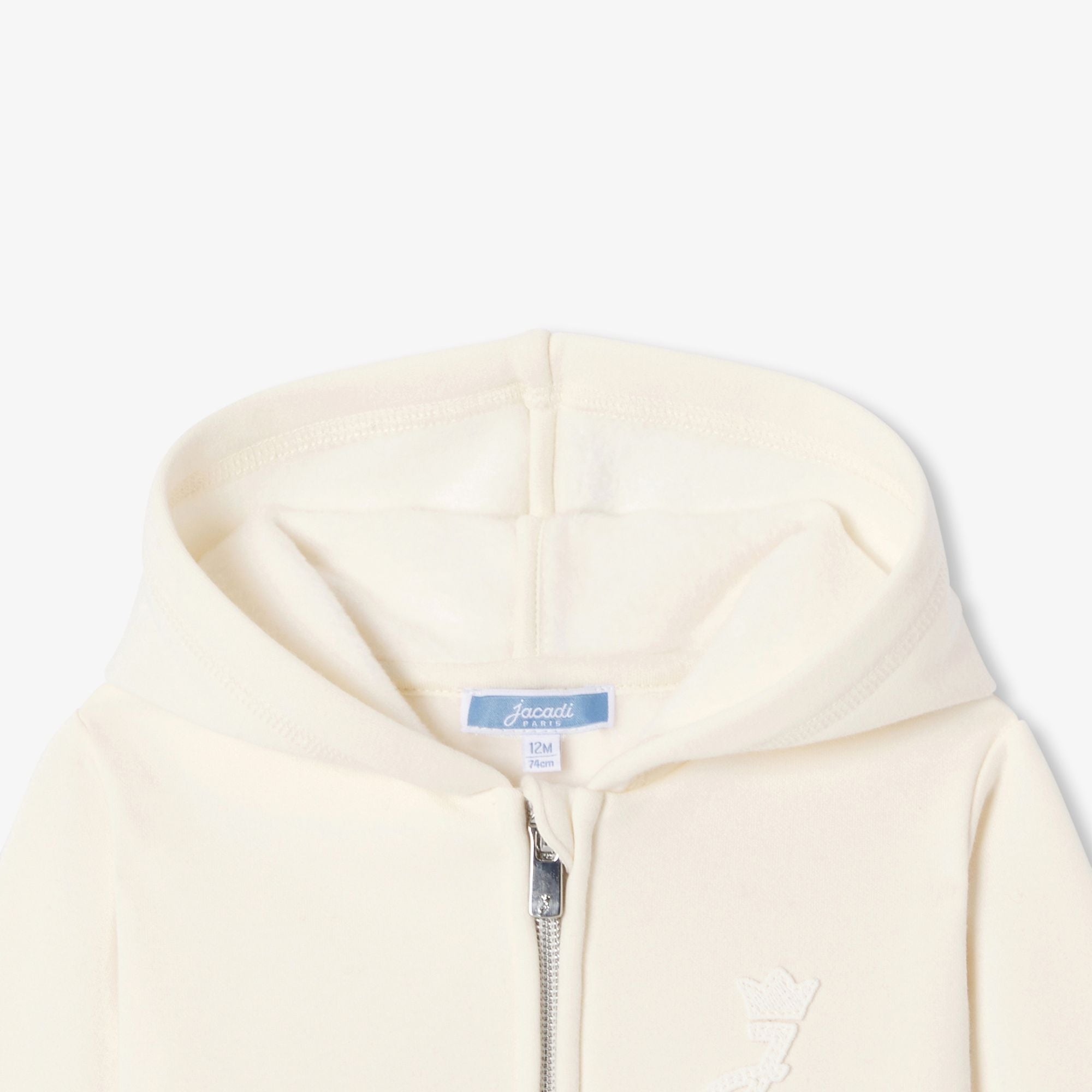 Baby boy zip-up sweatshirt top - Rope Beige