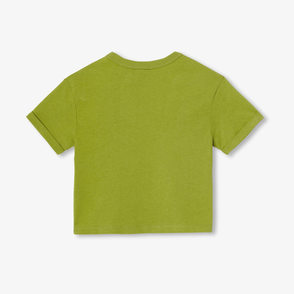 Girl boxy T-shirt - Meadow Green