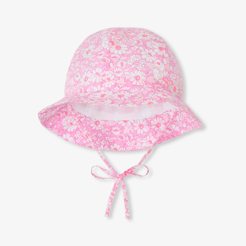 Hat in Liberty Fabric Baby Girl - Pink/White