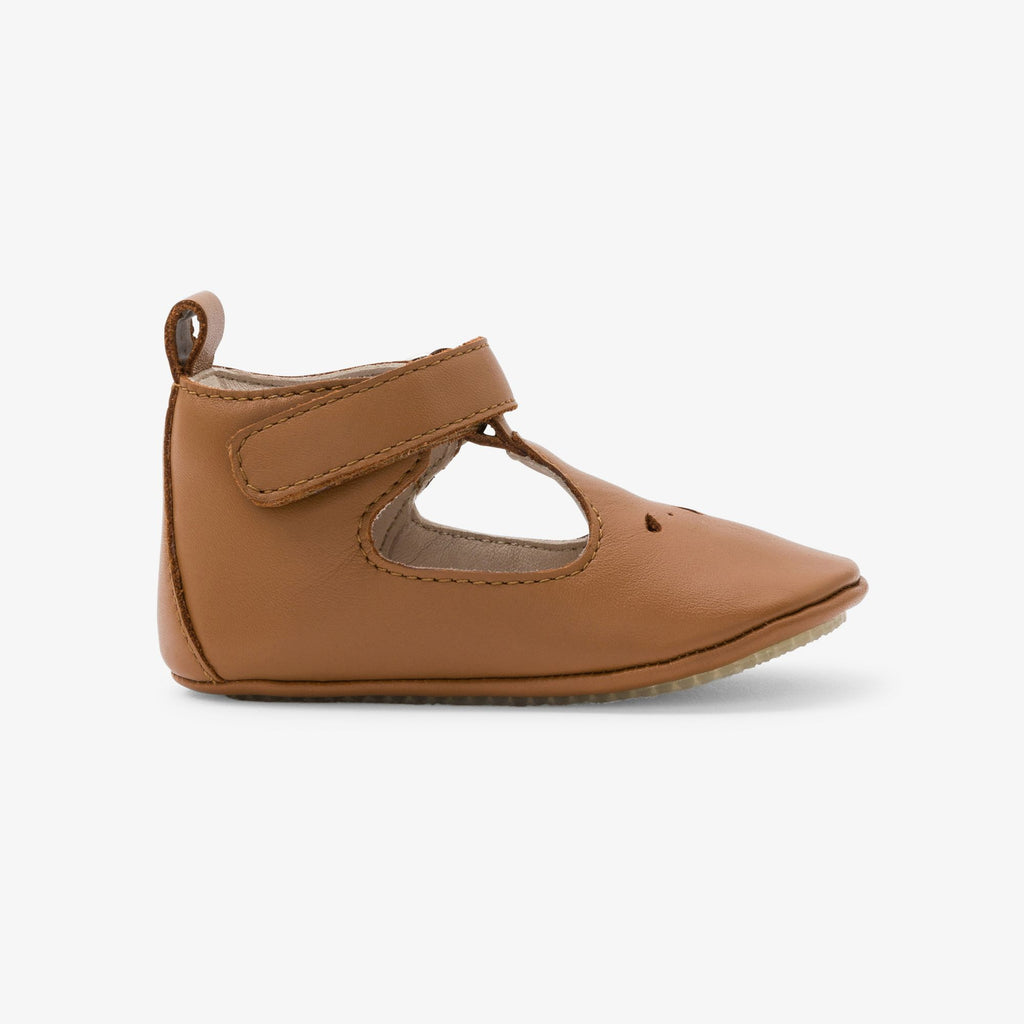 Baby Shoes Morbide With Cinturino a T Baby Boy - Naturale