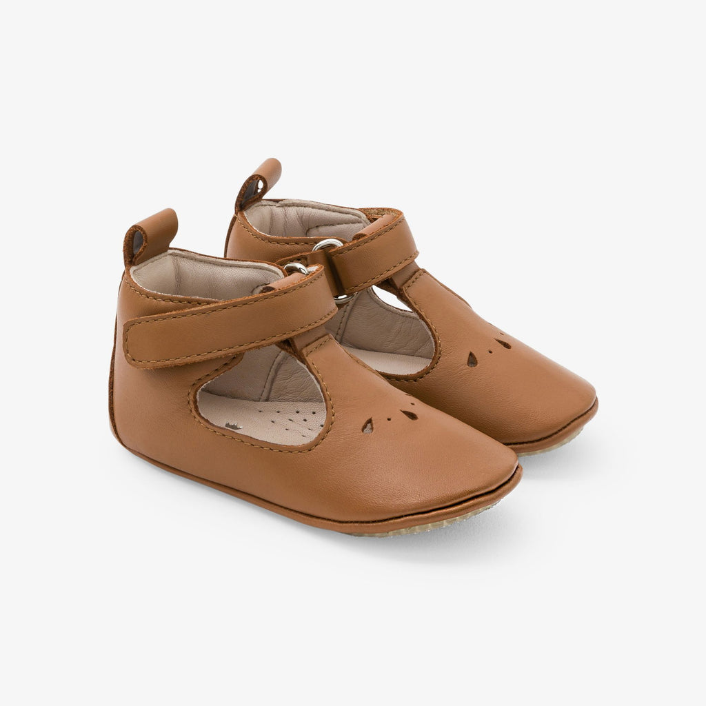 Baby Shoes Morbide With Cinturino a T Baby Boy - Naturale