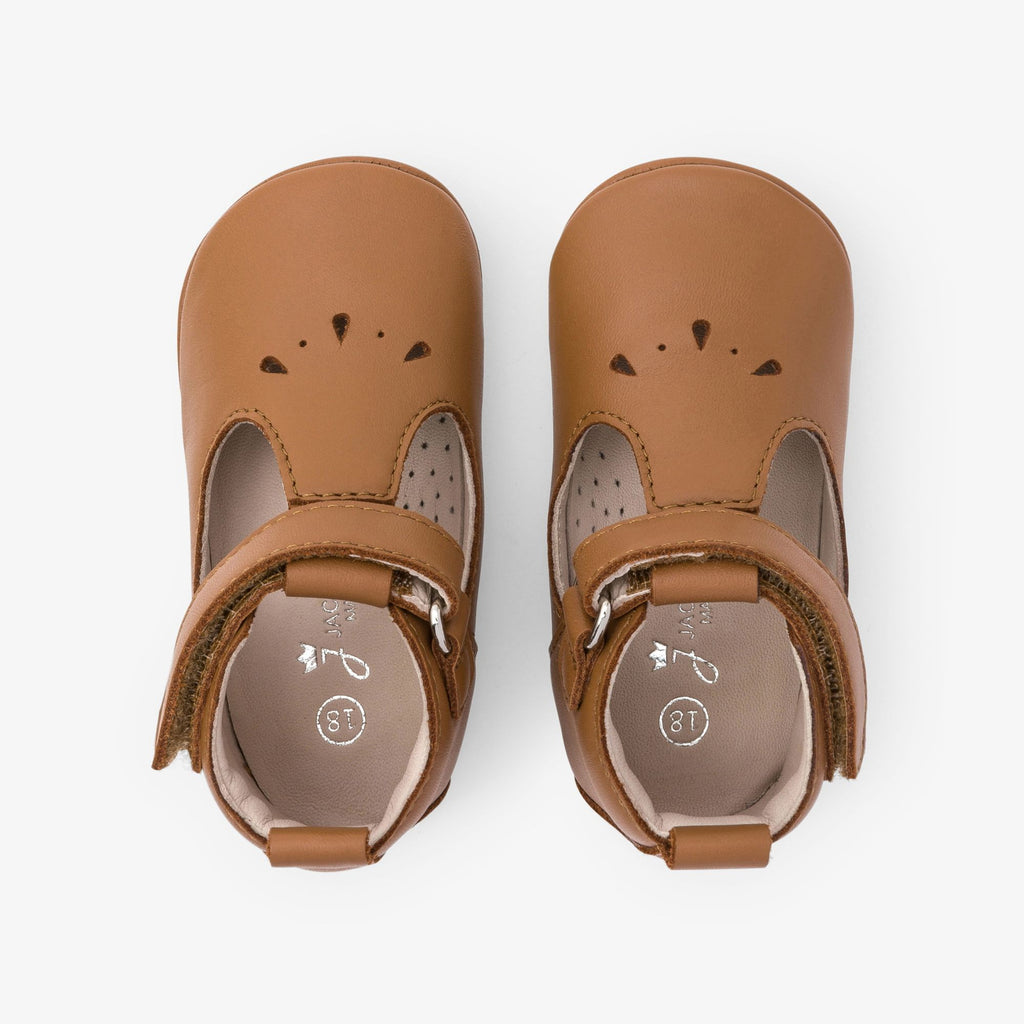 Baby Shoes Morbide With Cinturino a T Baby Boy - Naturale