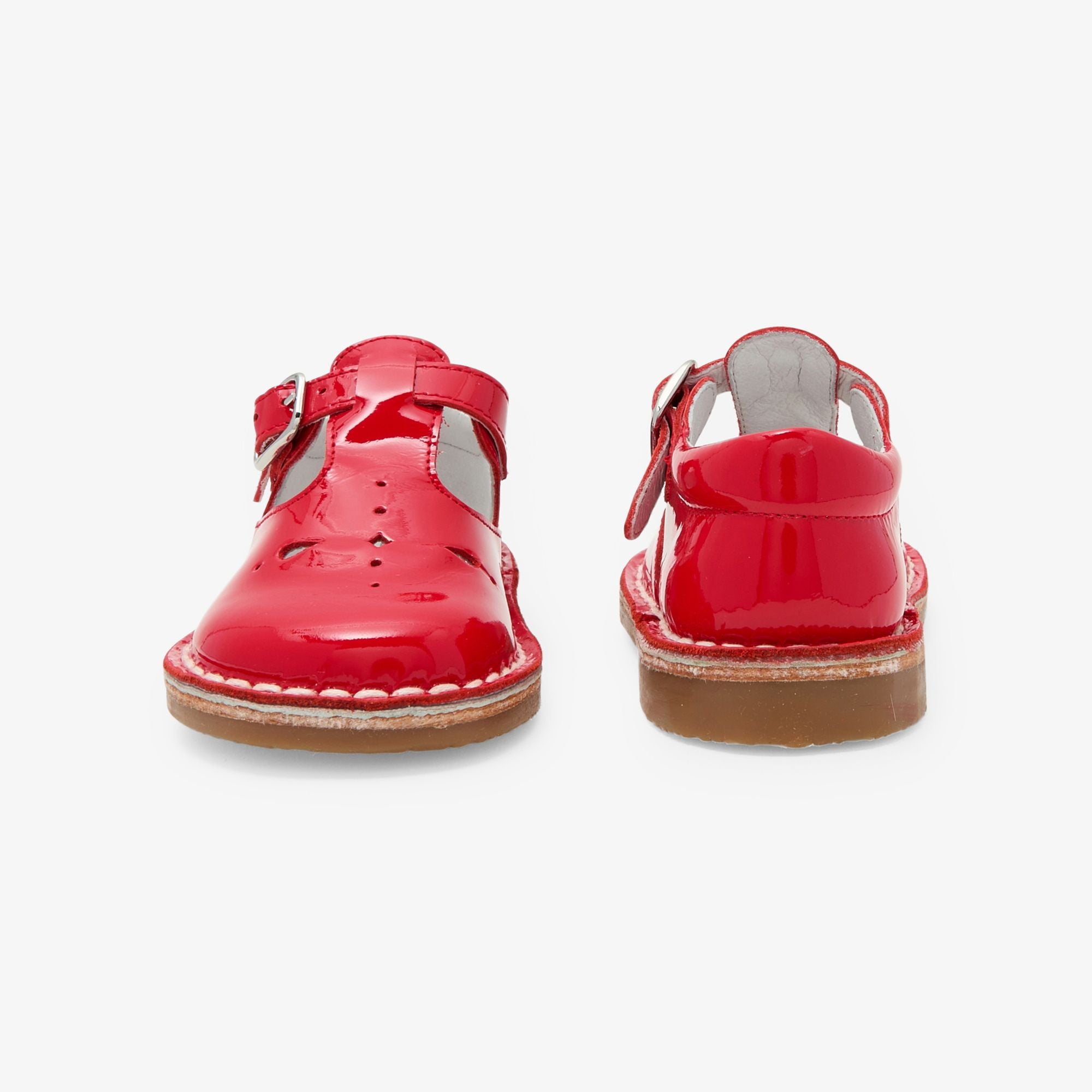 Shoes With Cinturino a T in Patent Leather Baby Girl - Rosso Jacadi