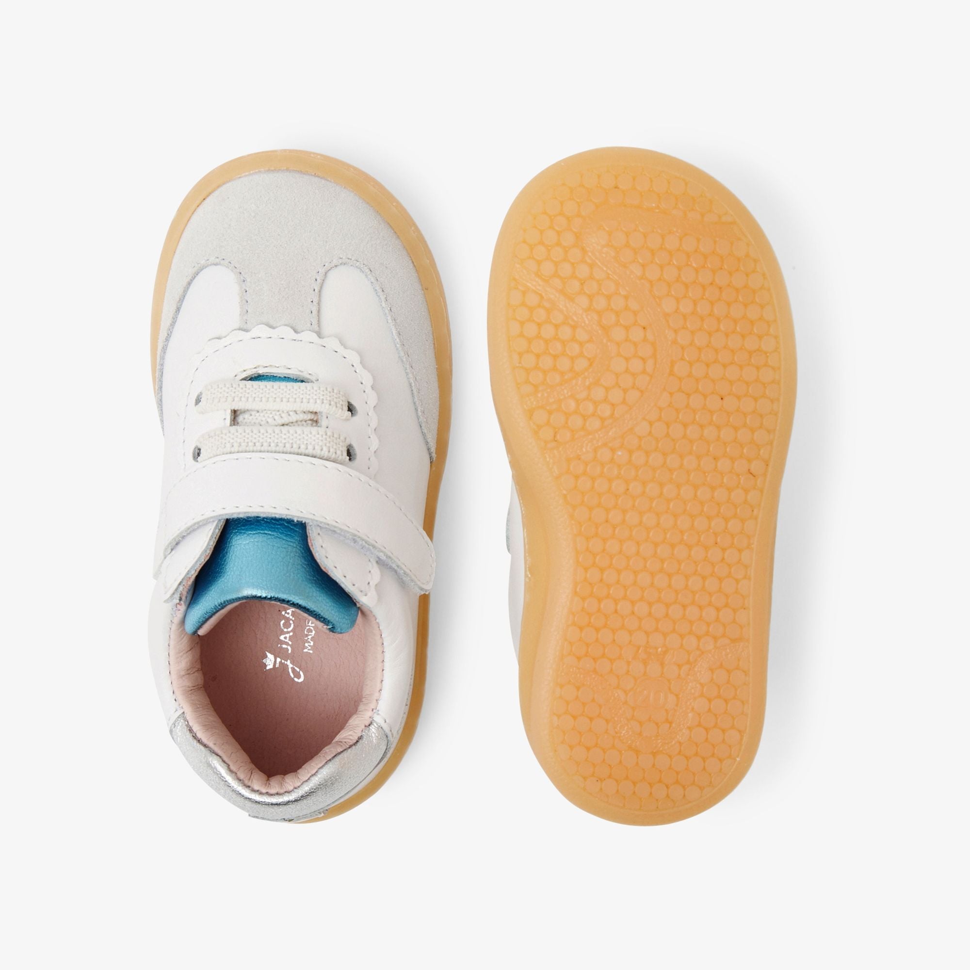 Sneakers Baby Girl in Leather - Bianco Jacadi