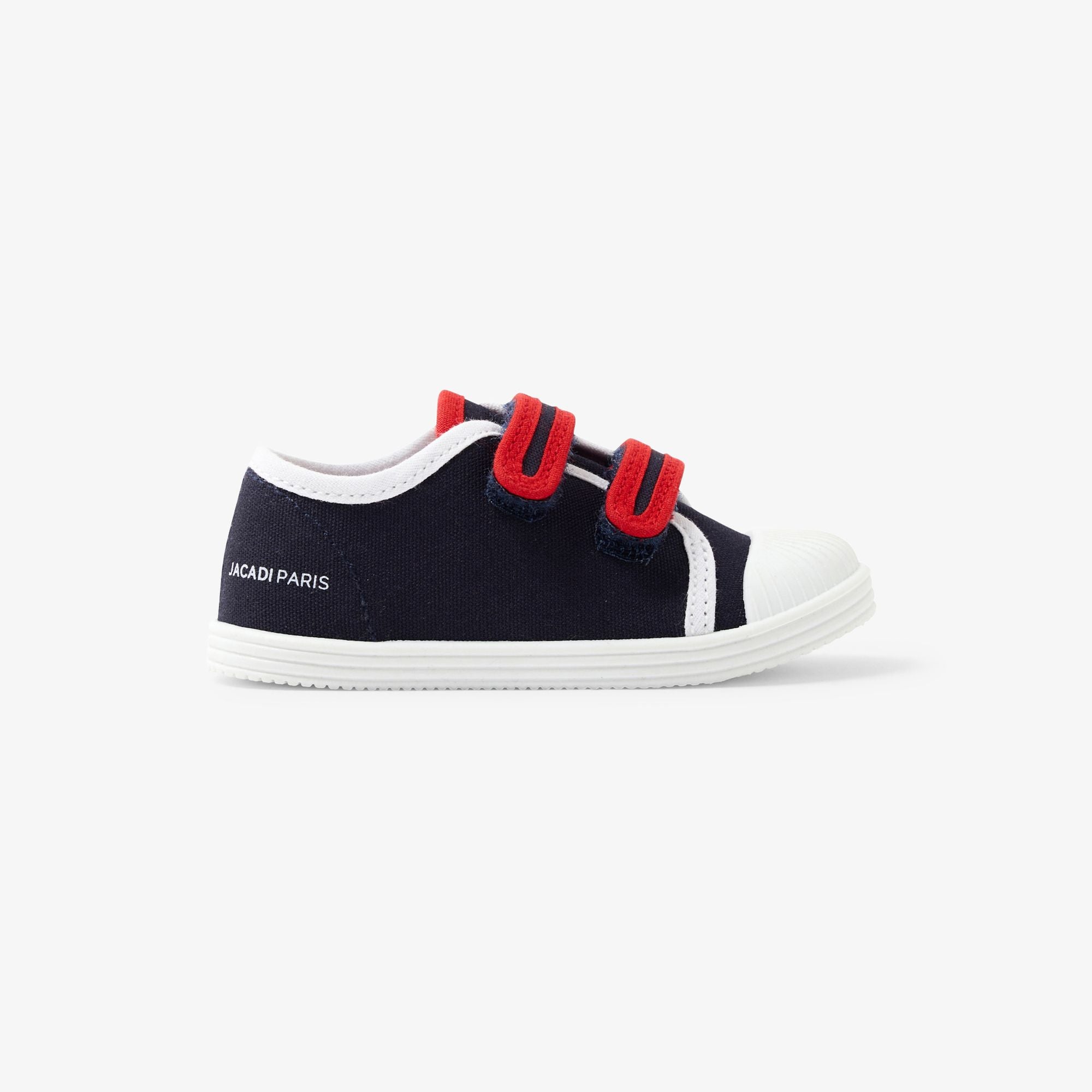 Baby boy canvas trainers - Navy Blue/Red