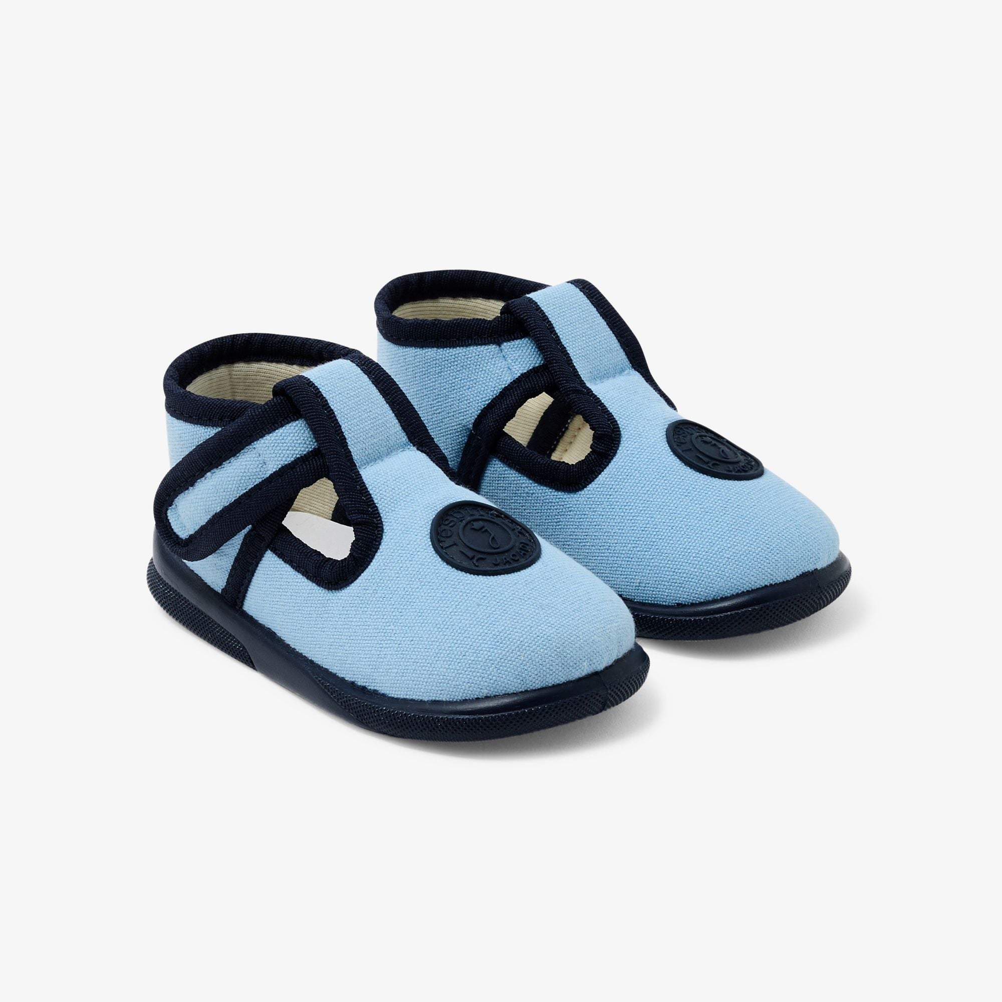 Baby boy cotton canvas shoes - Light Blue