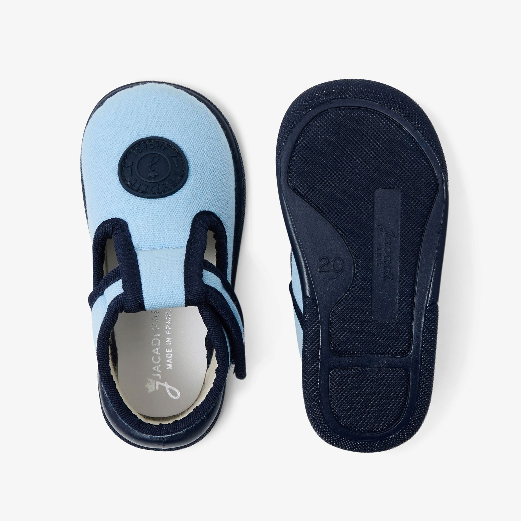 Baby boy cotton canvas shoes - Light Blue