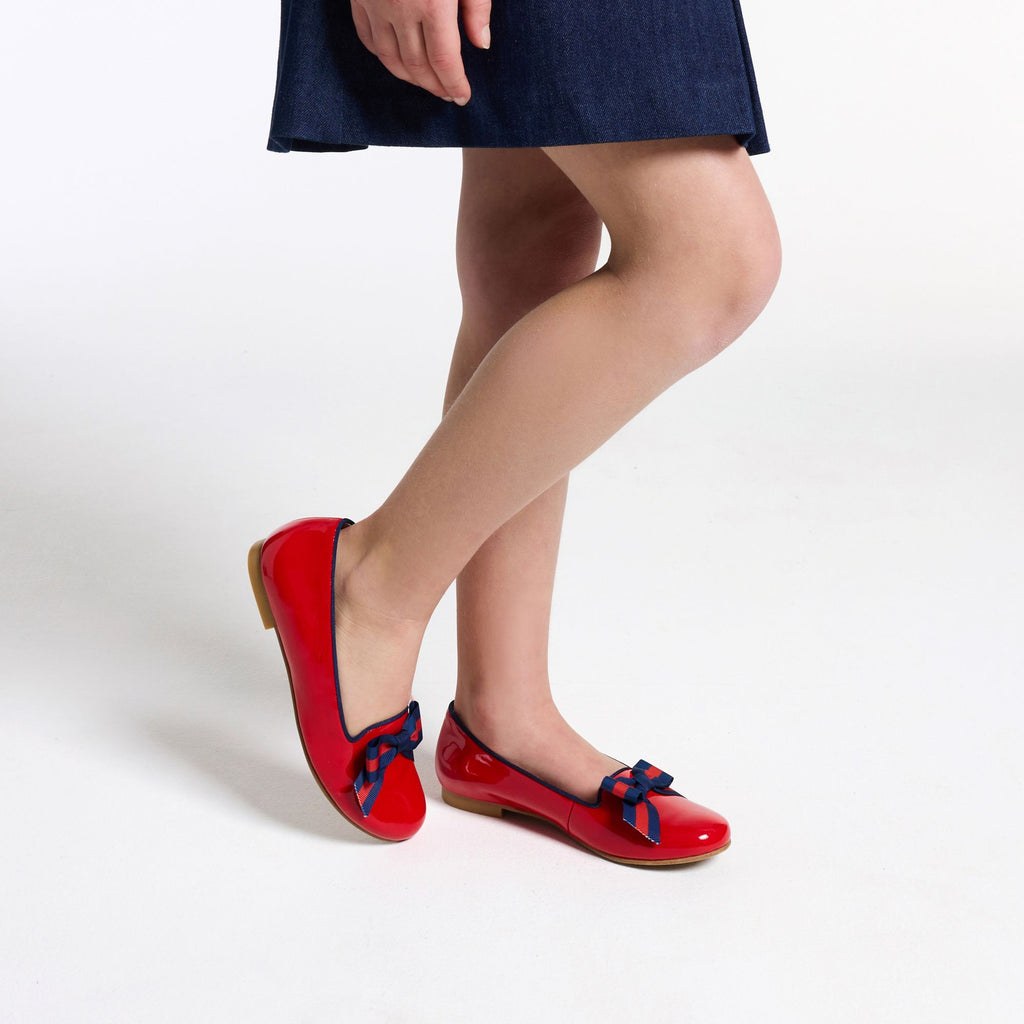 Ballerina Flats Baby Girl in Patent Leather - Rosso Jacadi