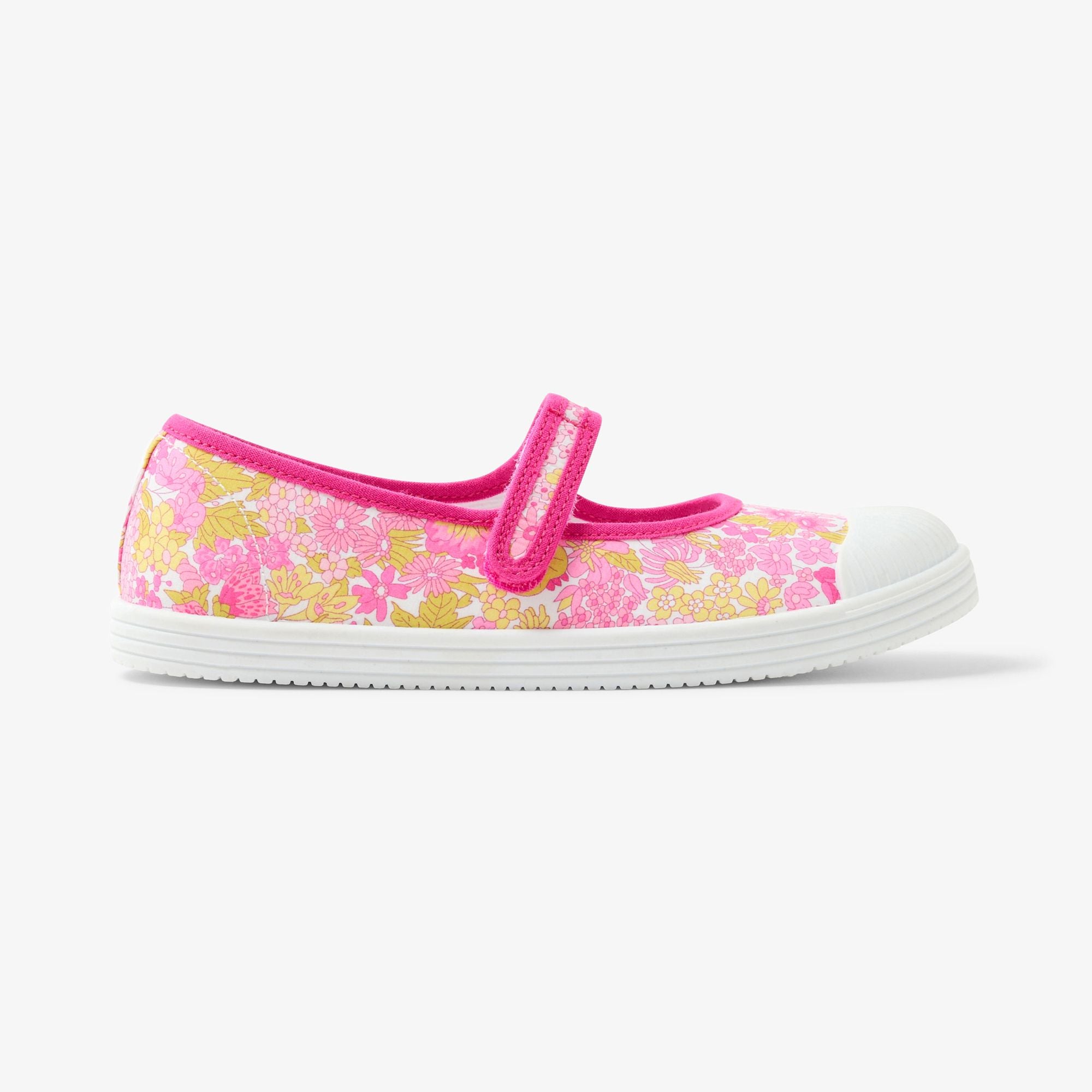 Baby girl Liberty fabric shoes - Fuchsia