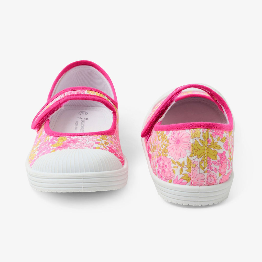 Baby girl Liberty fabric shoes - Fuchsia