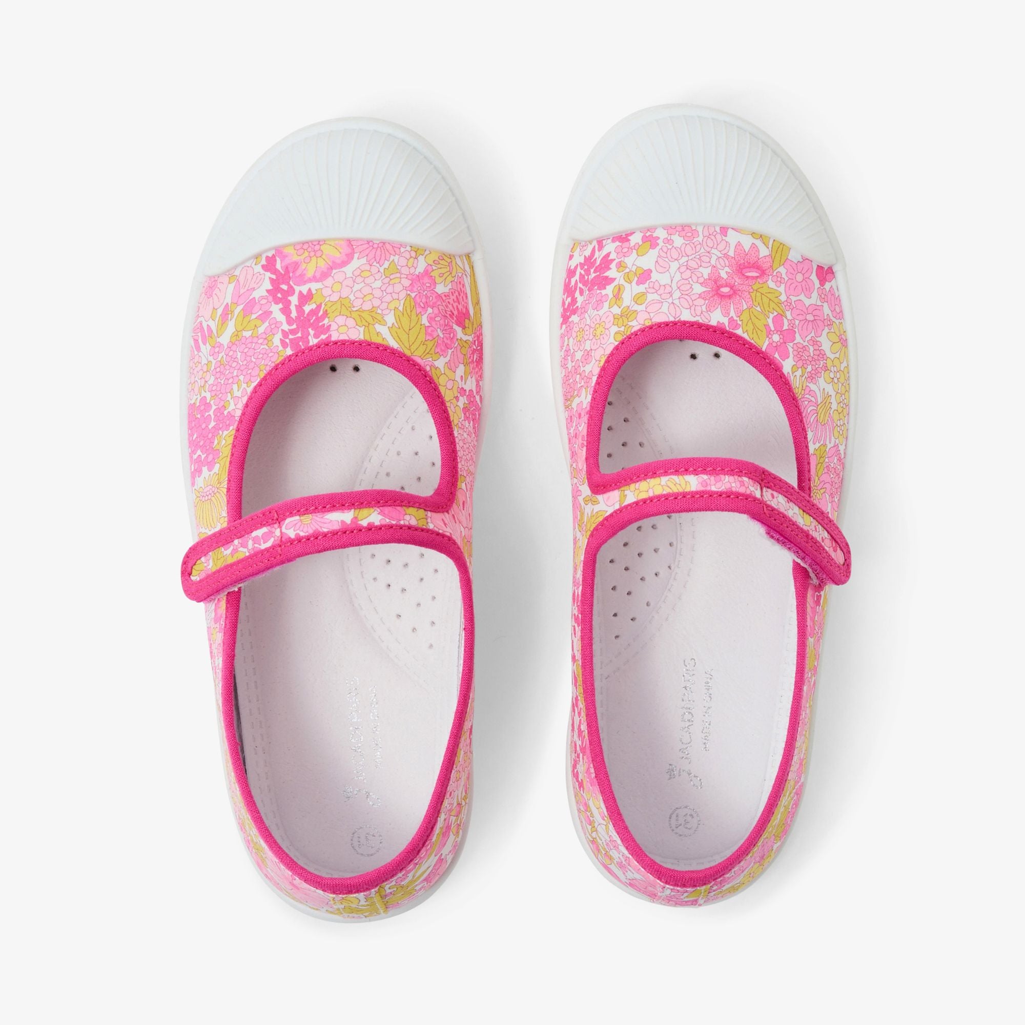 Baby girl Liberty fabric shoes - Fuchsia