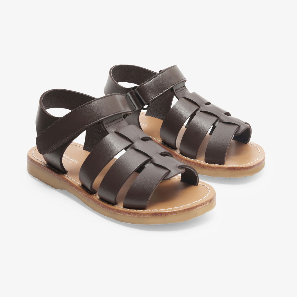 Leather Sandals Boy - Marrone