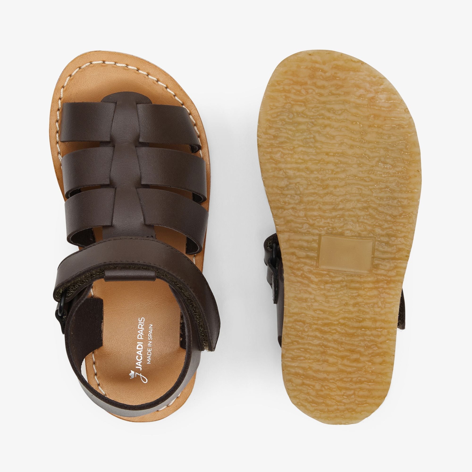 Leather Sandals Boy - Marrone