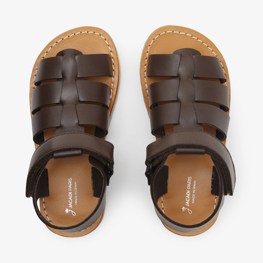 Leather Sandals Boy - Marrone