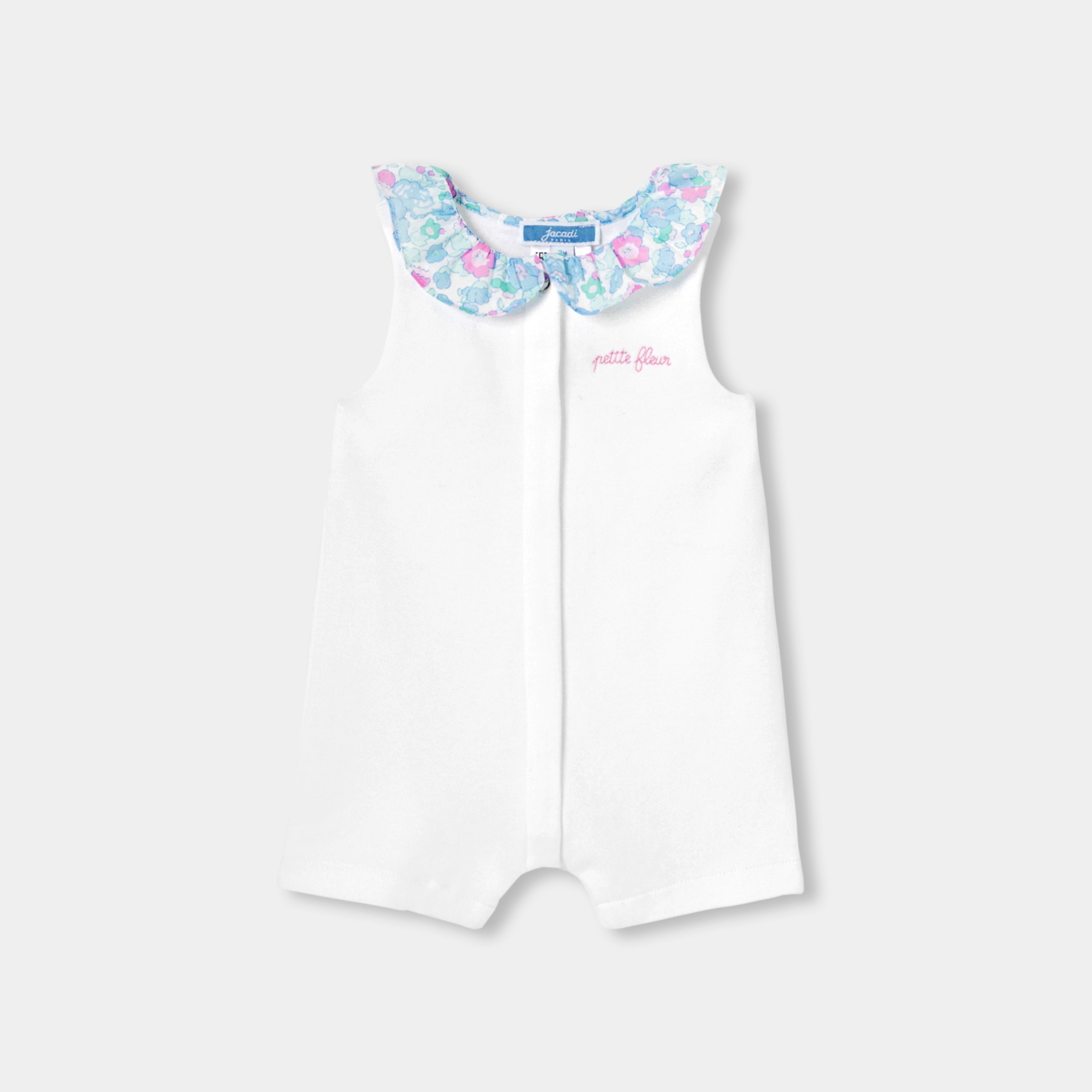 Baby girl interlock cotton romper