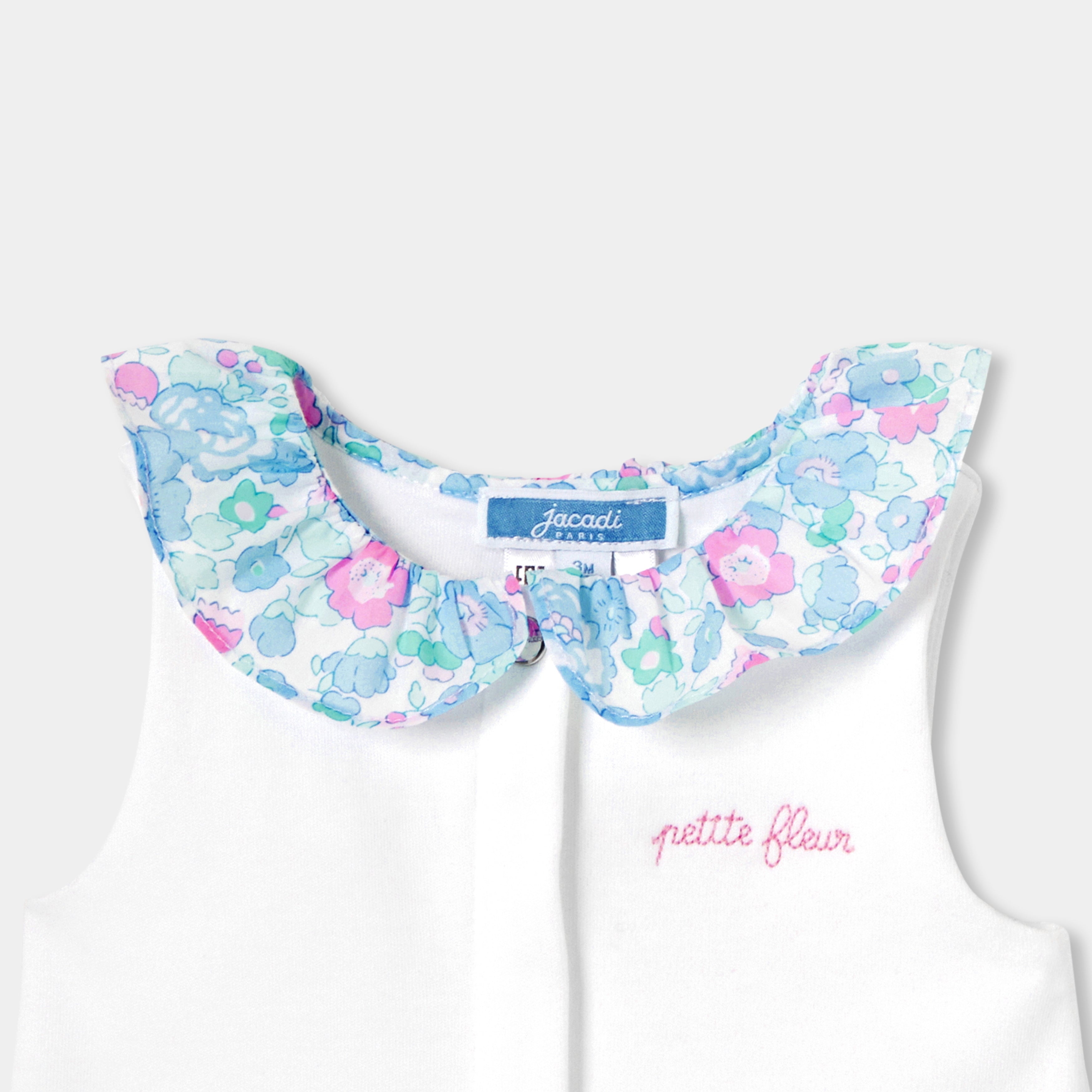 Baby girl interlock cotton romper