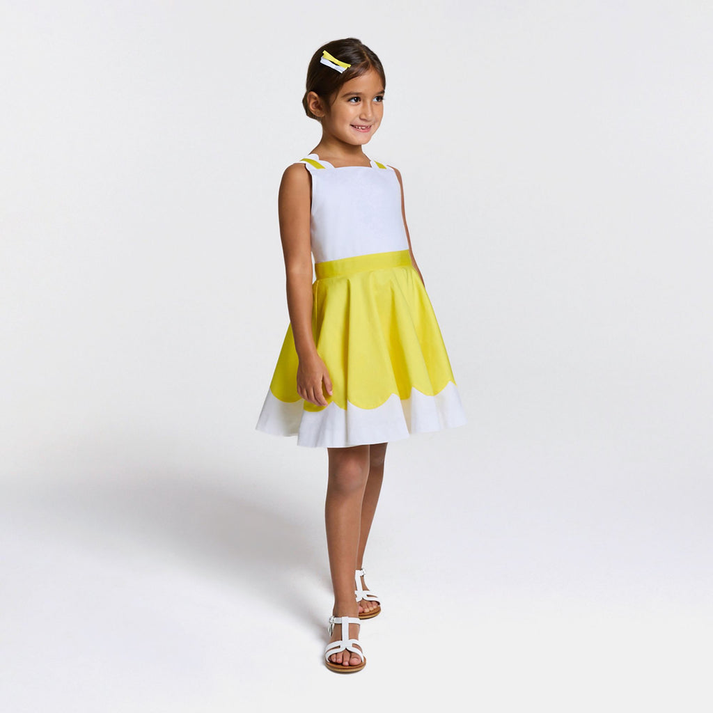 Ceremony Dress Girl - White/Giallo