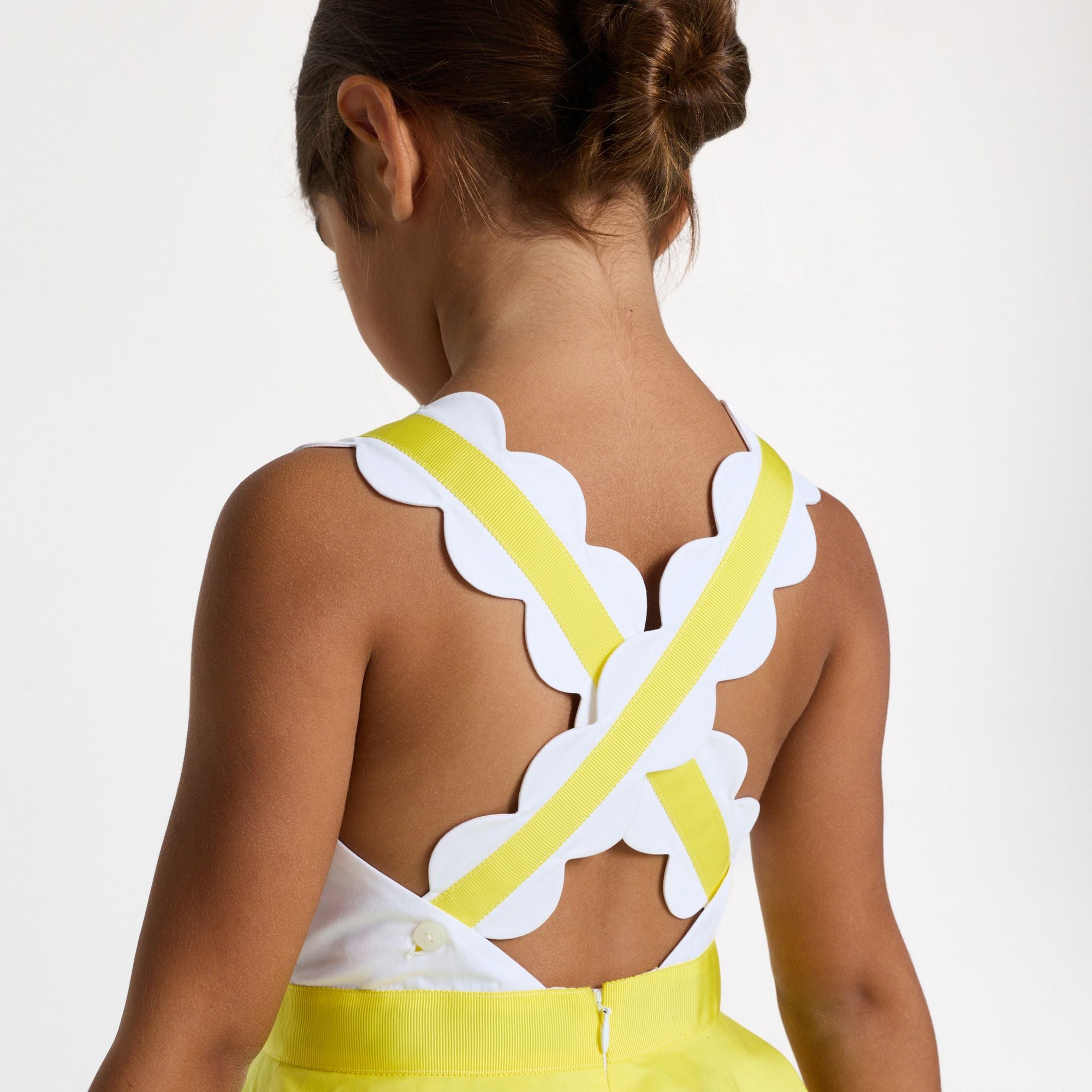 Ceremony Dress Girl - White/Giallo