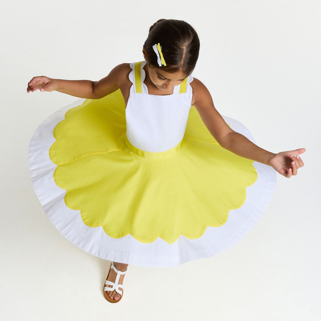 Ceremony Dress Girl - White/Giallo