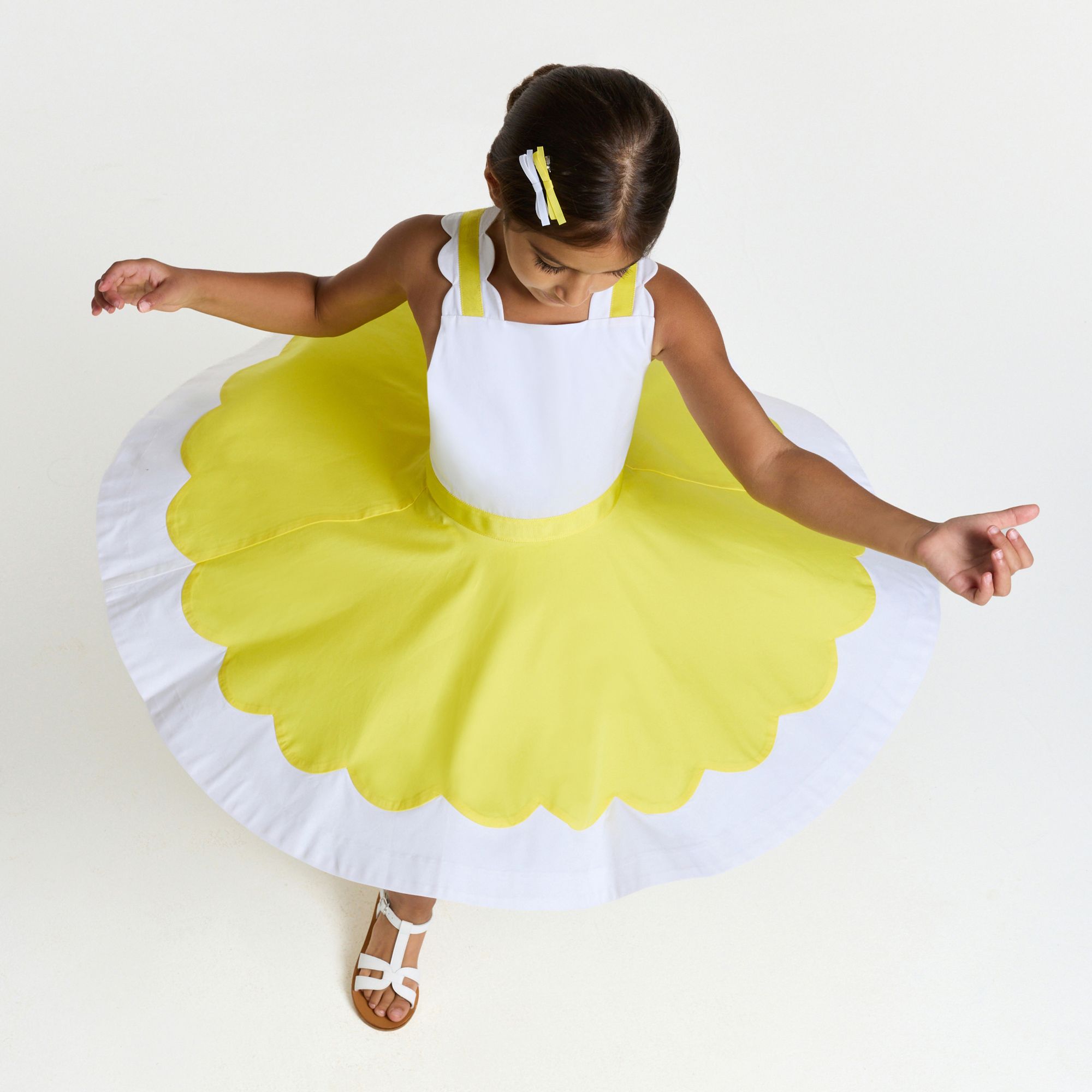 Ceremony Dress Girl - White/Giallo