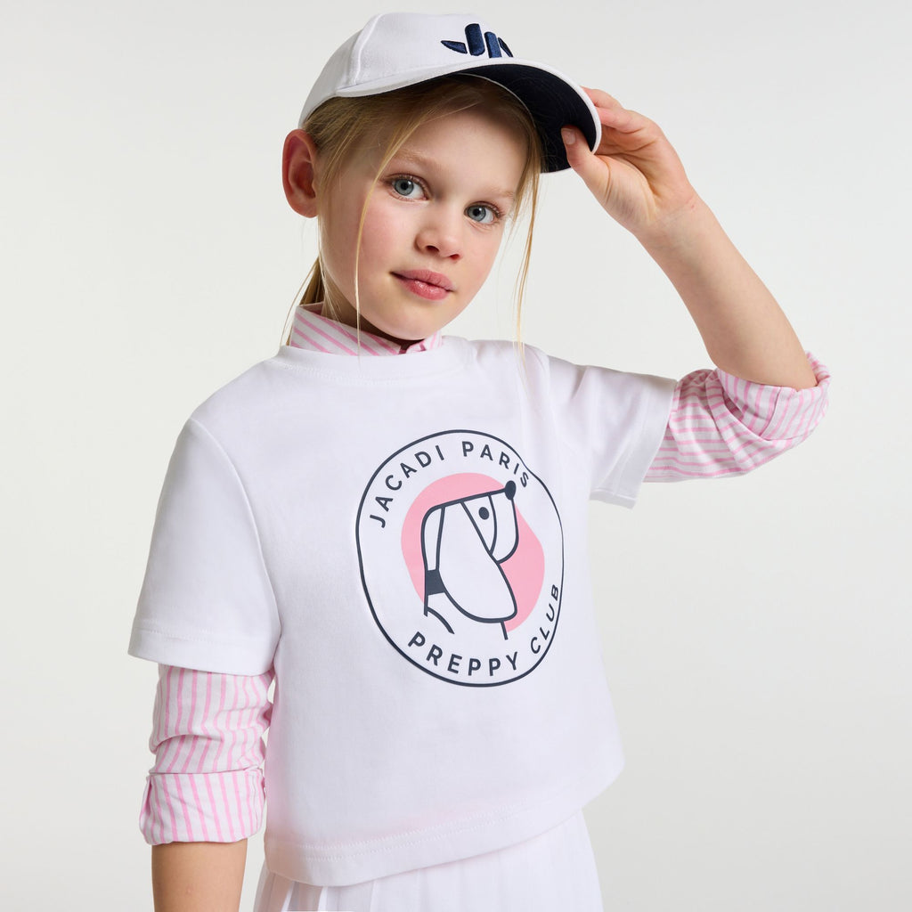 T-shirt Taglio Boxy Girl - Jacadi White