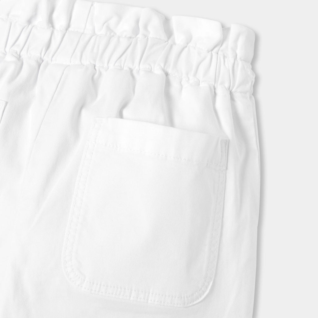 Girl wide-leg twill trousers - White