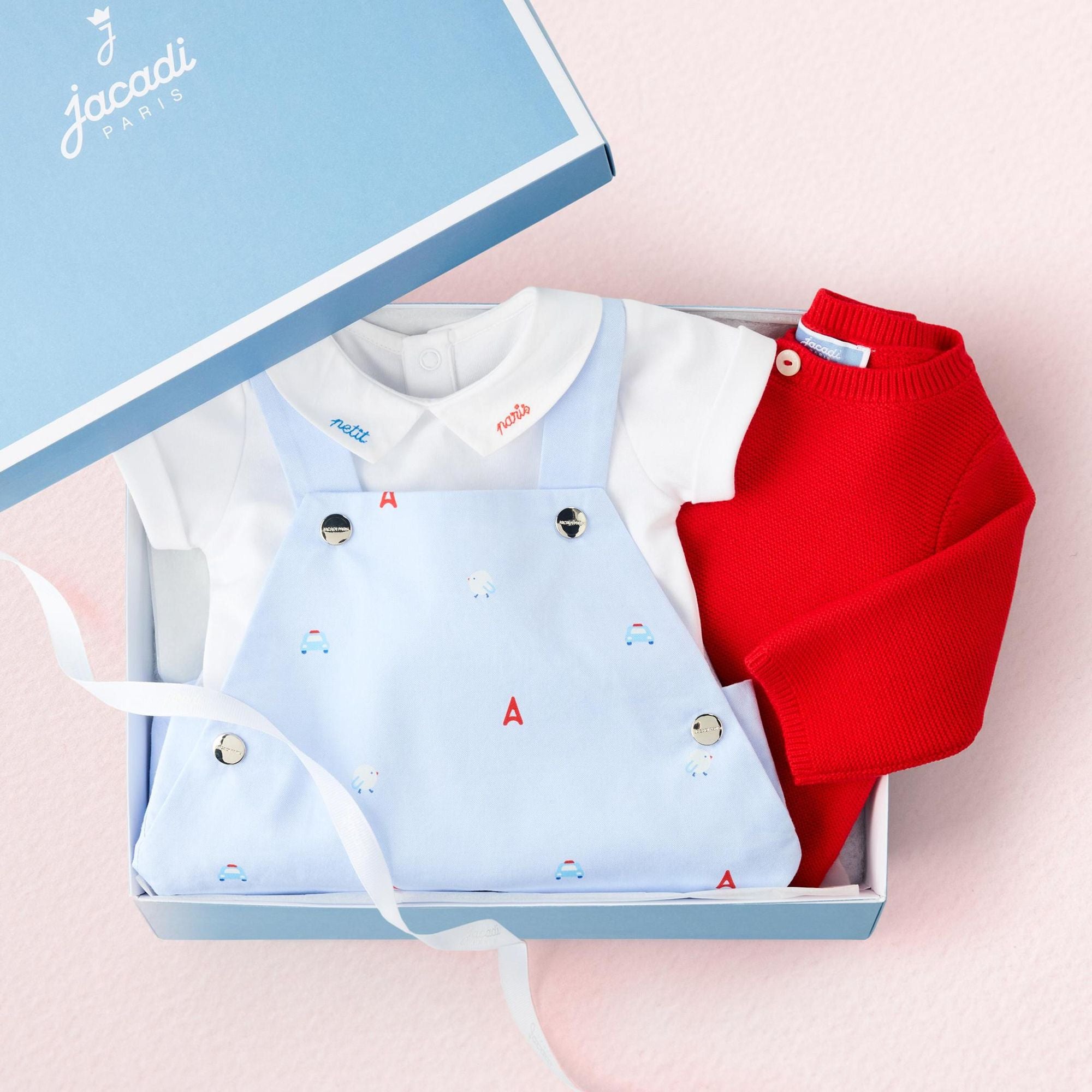 JC-NB083 - Jacadi Baby boy short overalls