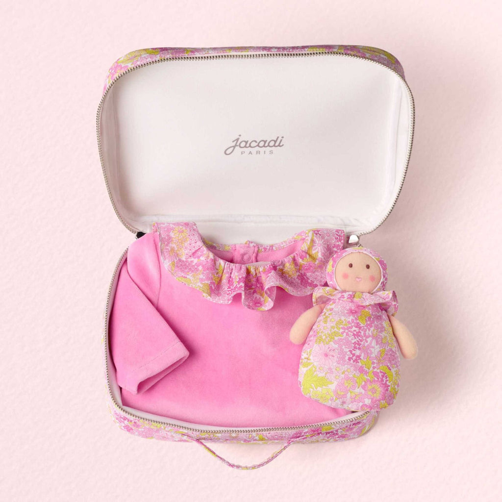 JC-NG153 - Jacadi Newborn girl chenille sleepsuit