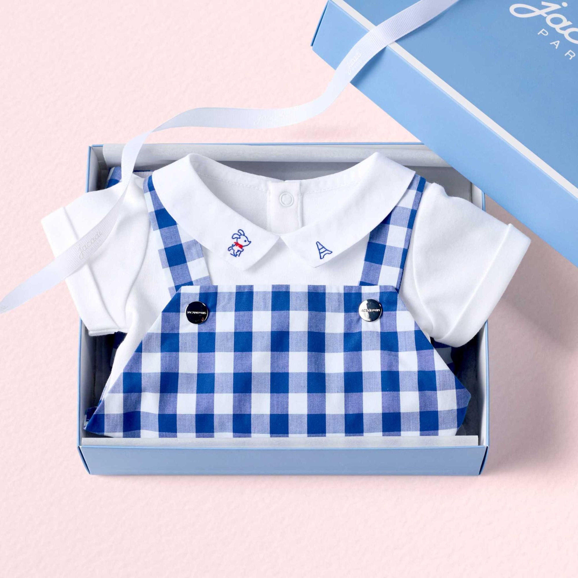 JC-NB093 - Jacadi Baby Boy Short-Sleeve Cotton Bodysuit